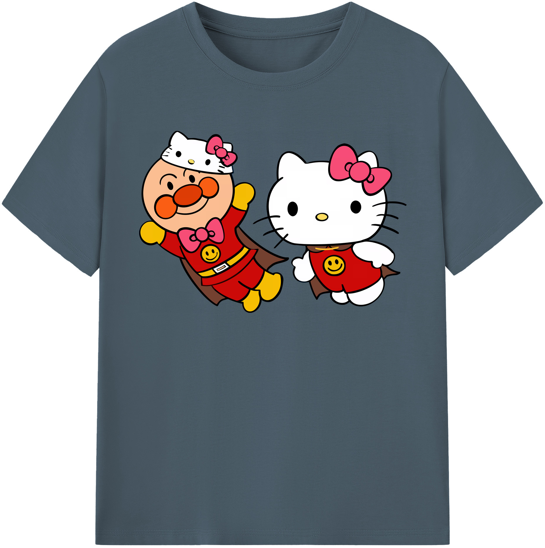 （画像用） アンパンマン Anpanman 綿100％半袖Tシャツ（フロントプリント）
